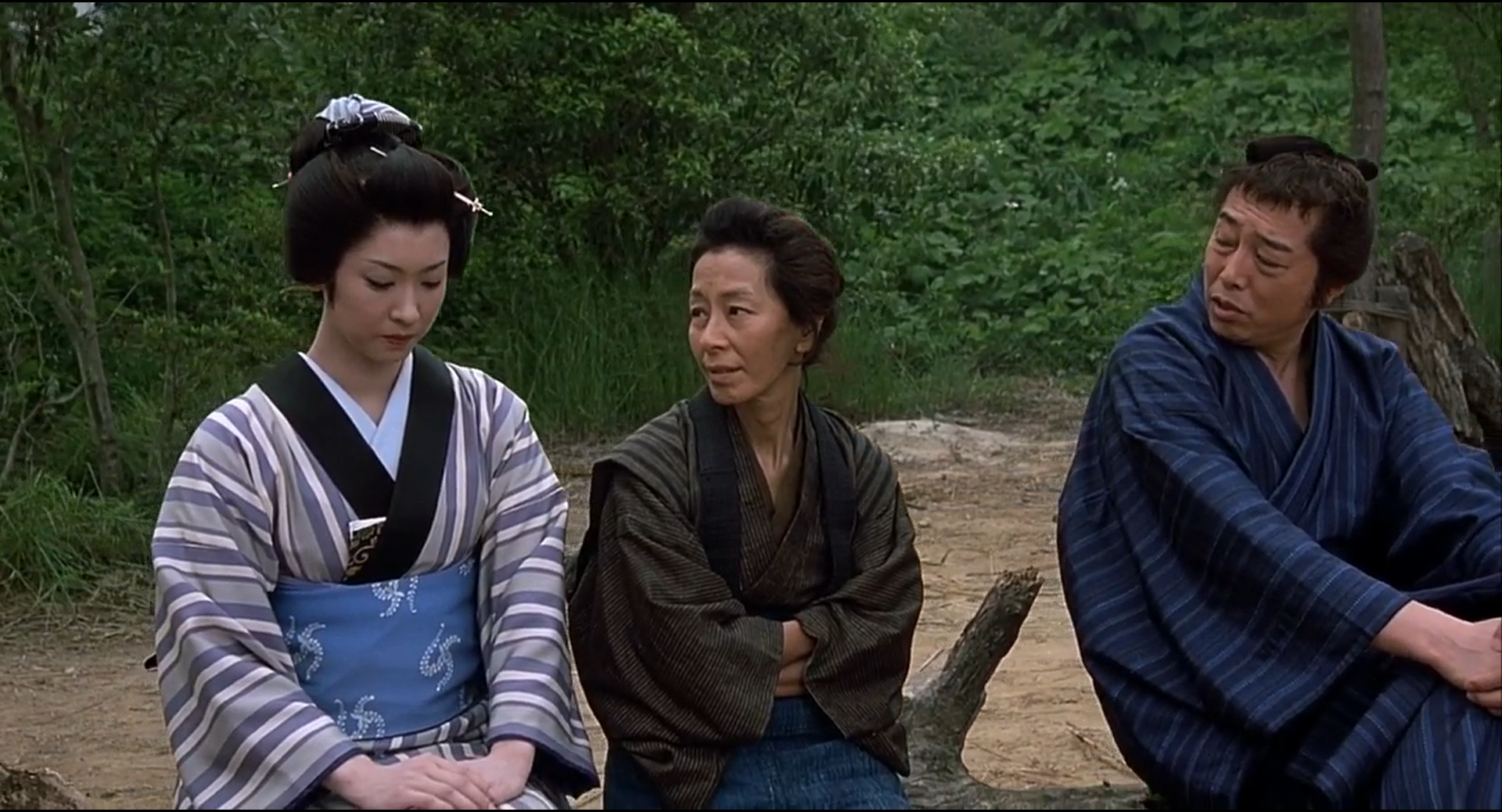 Zatoichi shot 0798 at 02:42:41:00: a more strongly coloured frame that also reads as a triadic arrangement, less purely.