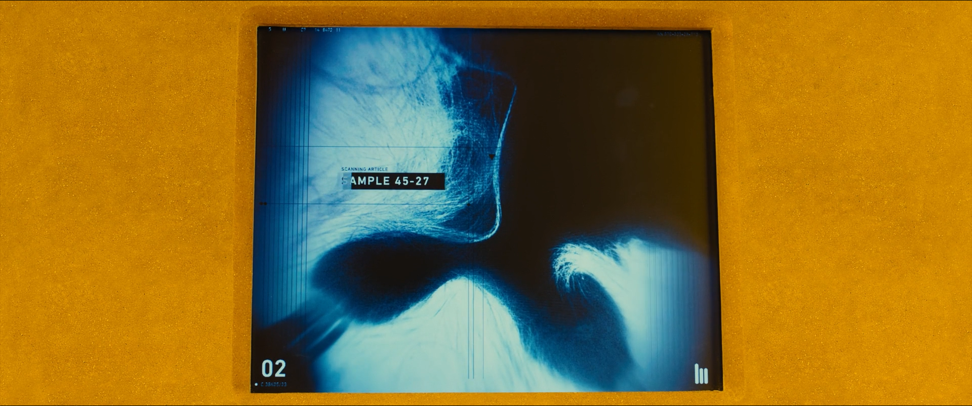 Blade Runner 2049 shot 0320 at 01:30:02:09: a more strongly coloured frame that also reads as a complementary arrangement, less purely.